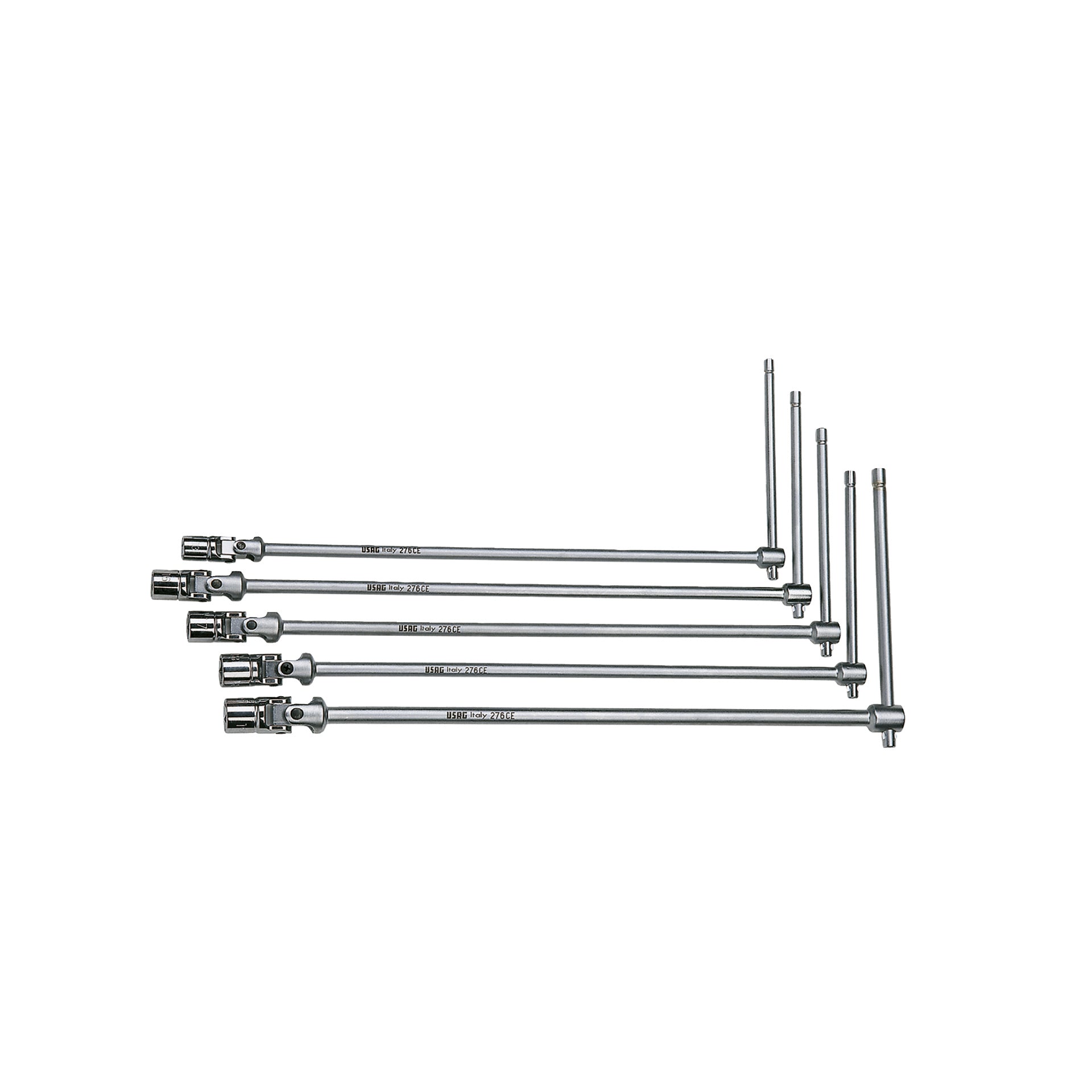 276 CE/SE5 - Serie di 5 chiavi a t snodate con bocca esagonale - Usag - U02760483 276 CE/SE5 - Serie di 5 chiavi a t snodate con bocca esagonale - Usag - U02760483